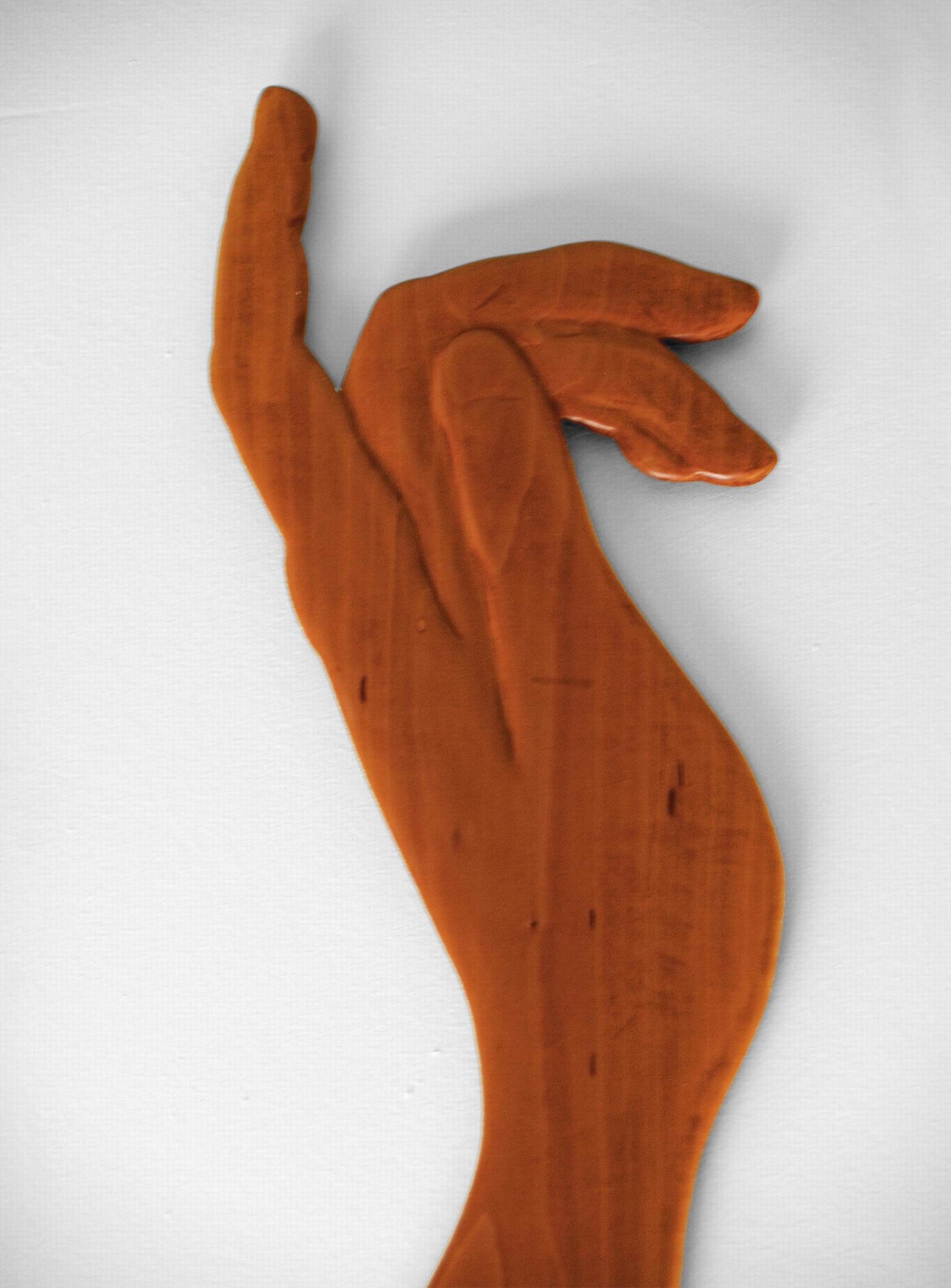 "Handzeichen" - Relieffigur - Holzskulpturen Holzobjekte Holzfiguren Holzdesign - Hans-Ulrich Wartenweiler Relieffiguren