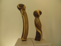 "A und B 1" Holzobjekt Natürliche Form - Holzskulpturen Holzobjekte Holzfiguren Holzdesign - Hans-Ulrich Wartenweiler Natürliche Formen